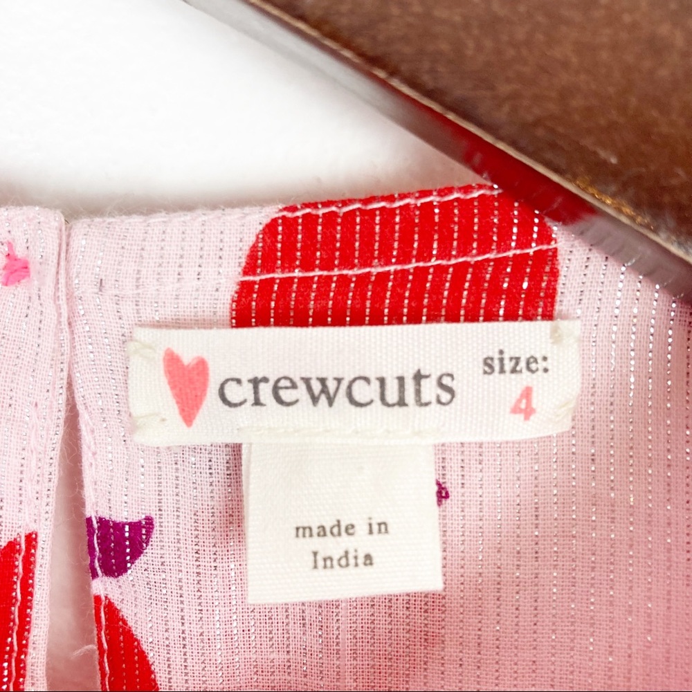 Crewcuts Apple Print Peasant Dress Size 4 NWT - Picture 6 of 11